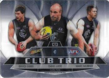 2012 Select AFL Champions - Club Trios Mirror #CT3 Marc Murphy / Chris Judd / Bryce Gibbs Front